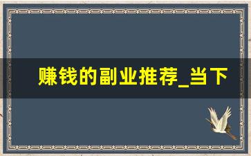 赚钱的副业推荐_当下可以做什么副业挣钱