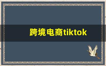 跨境电商tiktok_tiktok开店流程