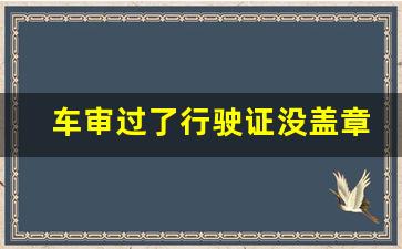 车审过了行驶证没盖章有事吗