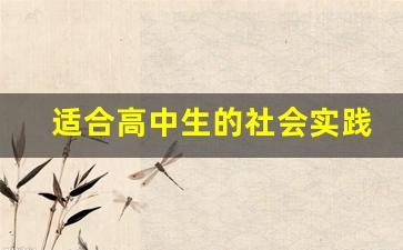 适合高中生的社会实践课题_高中社会实践课题大全