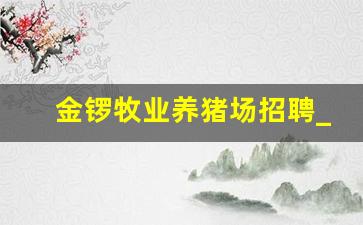 金锣牧业养猪场招聘_金锣招聘信息最新招聘