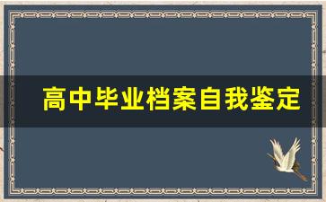 高中毕业档案自我鉴定200字_档案的自我鉴定