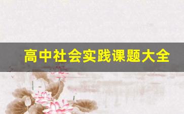 高中社会实践课题大全_高二学生社会实践记录表