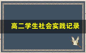 高二学生社会实践记录表_高中学生社会实践活动记录表